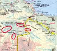Detailed map of Talamanca